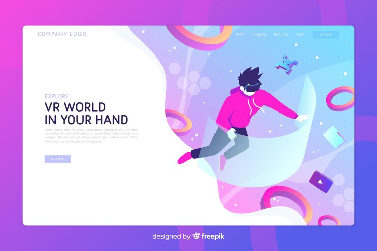 Free Vector abstract gradient landing page template