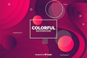 Abstract gradient shapes background