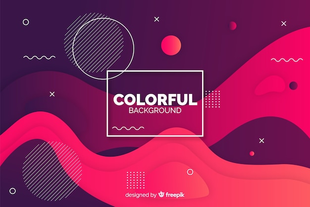 Abstract gradient shapes background