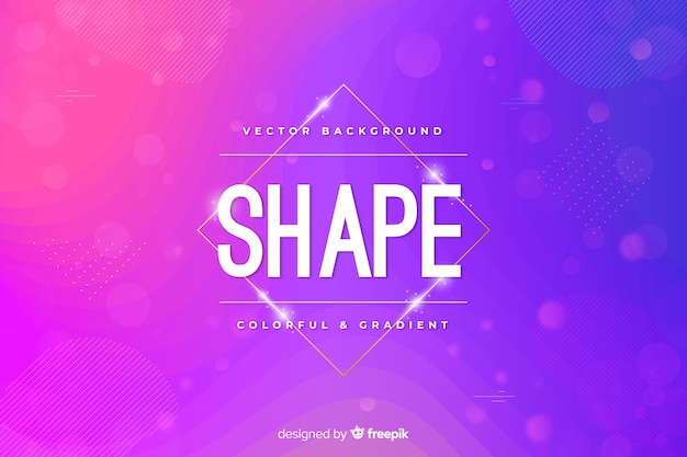 Abstract gradient shapes background