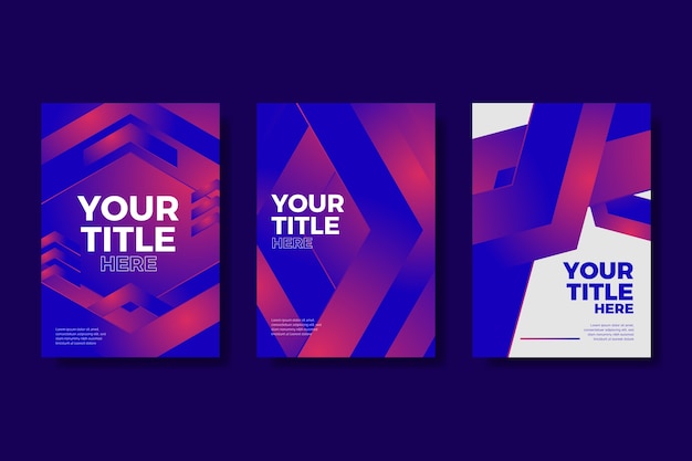 Abstract gradient shapes cover collection theme