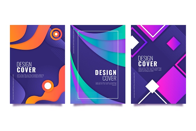 Abstract gradient shapes cover collection theme