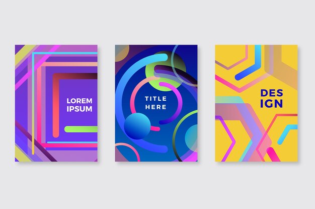 Abstract gradient shapes cover collection