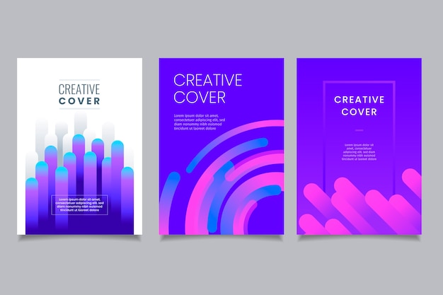 Abstract gradient shapes cover collection