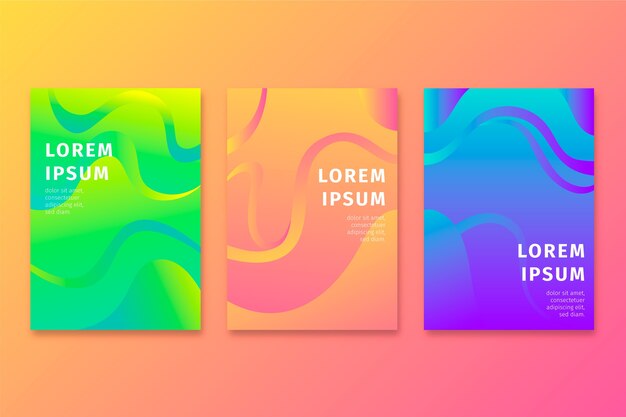 Abstract gradient shapes cover collection