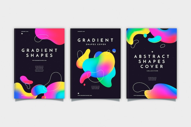 Abstract gradient shapes cover collection