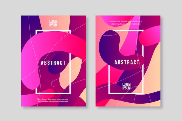 Abstract gradient shapes cover collection