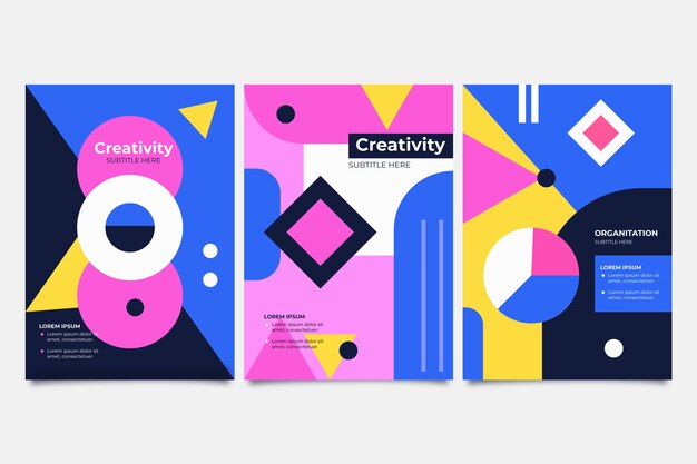 Abstract gradient shapes cover collection