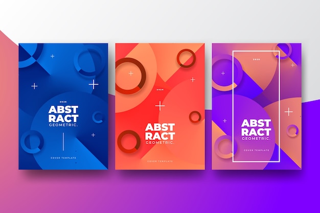 Abstract gradient shapes cover collection