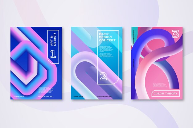 Abstract gradient shapes covers