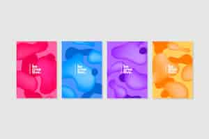 Free vector abstract gradient shapes covers