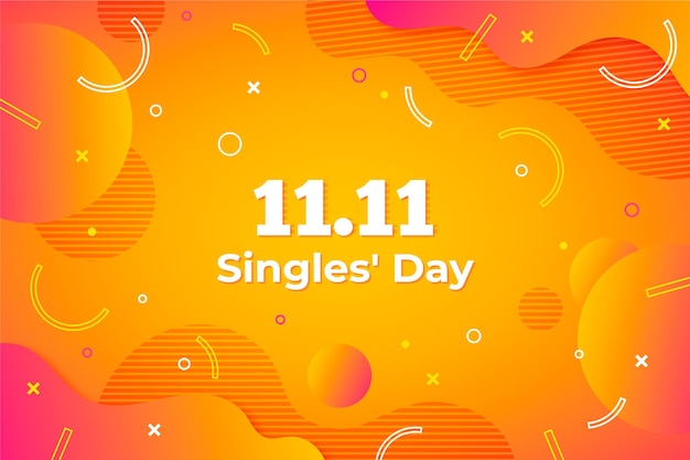 Abstract gradient singles day concept