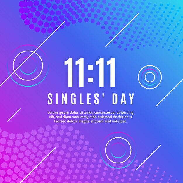 Abstract gradient singles' day