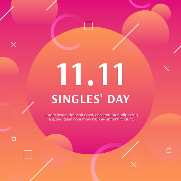 Abstract gradient singles day