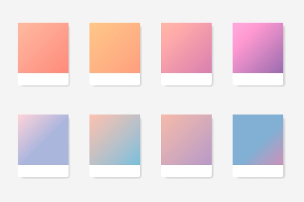 Abstract gradient template set