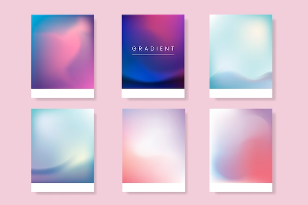 Free vector abstract gradient template set