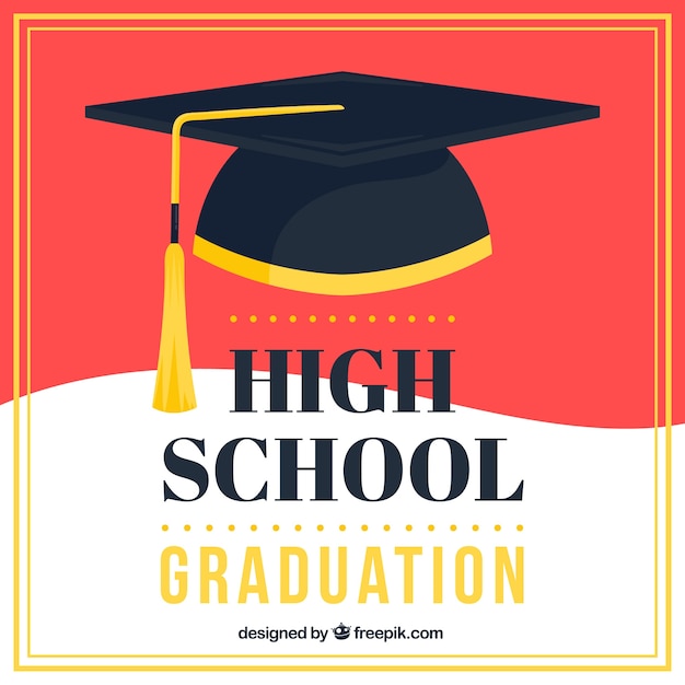 Free vector abstract graduation cap background