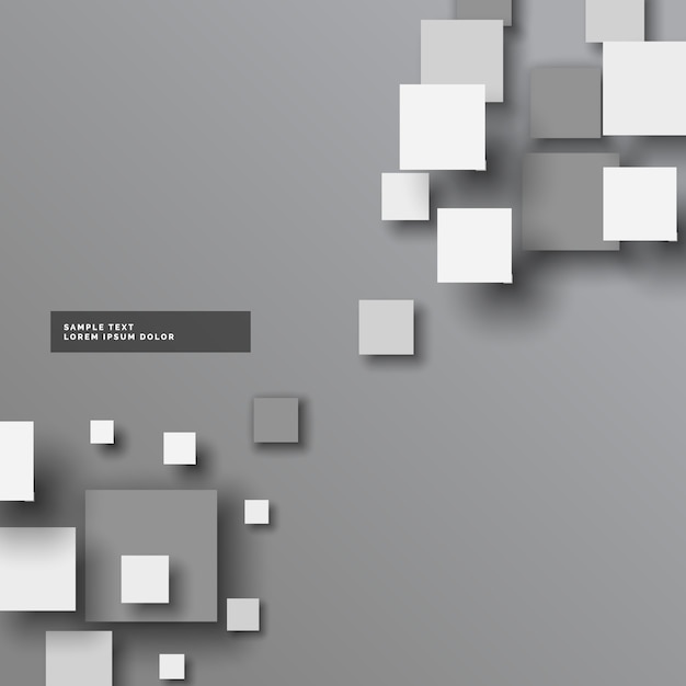 Abstract gray 3d squares background