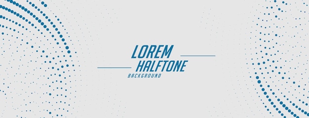 Free vector abstract gray banner with blue halftone design