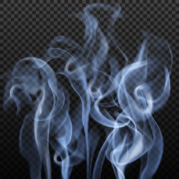 Abstract gray smoke isolated