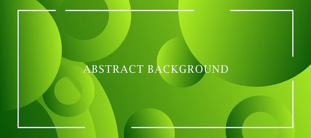 Бесплатное векторное изображение Абстрактный зеленый фон с круглыми формами