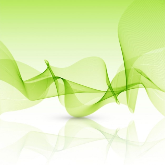 Free vector abstract green background with wavy shapes