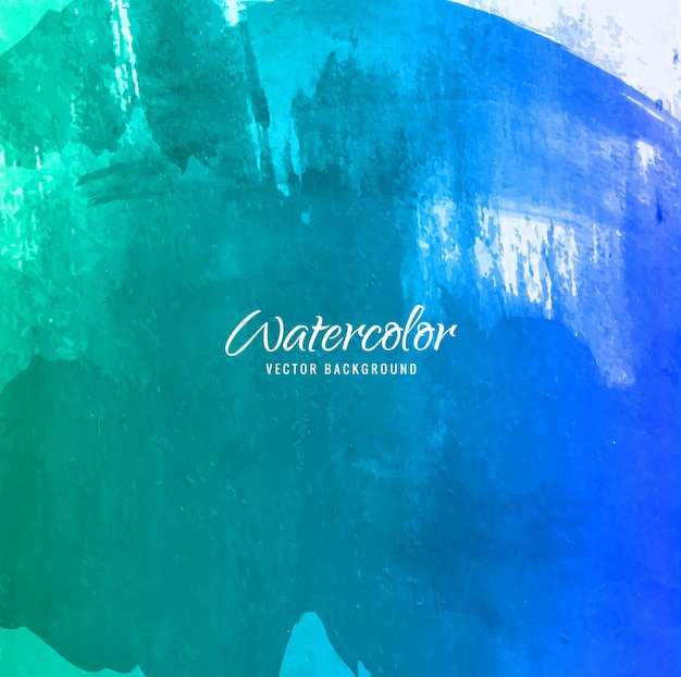 Abstract green and blue watercolor background 