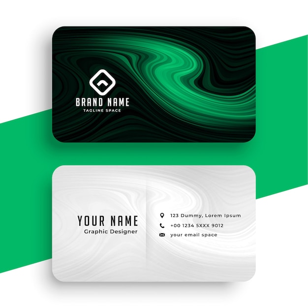 Free vector abstract green business card template