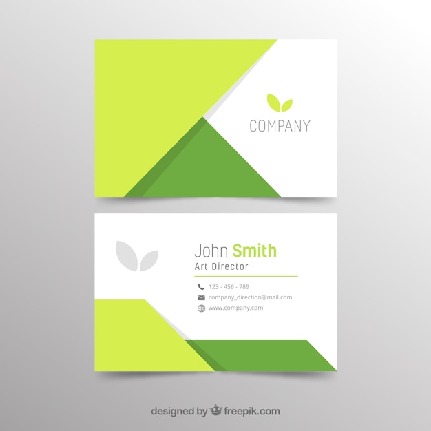 Abstract green business card template