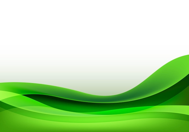Abstract green business wave background