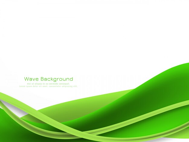 Abstract green color wave