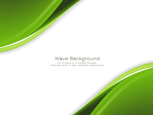 Abstract green color wavy
