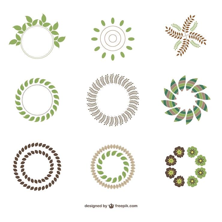 Free Vector abstract green eco logos  