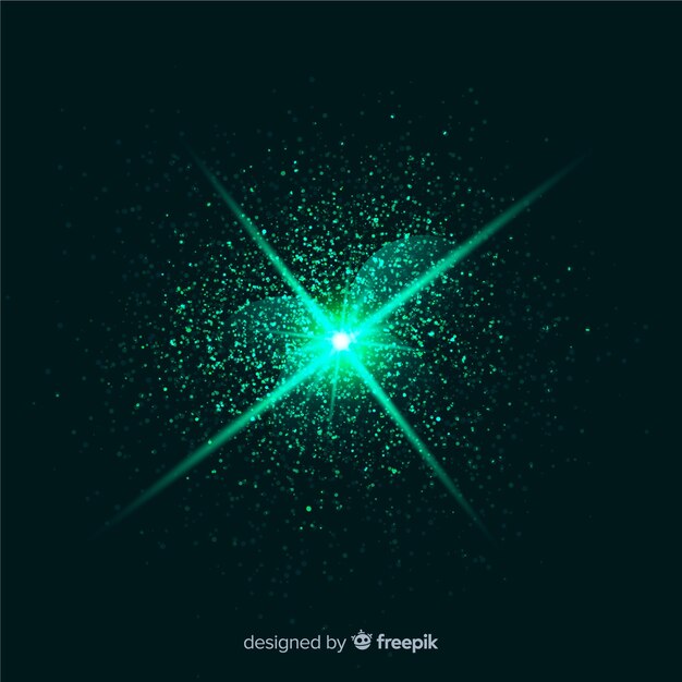 Abstract green explosion particle effect