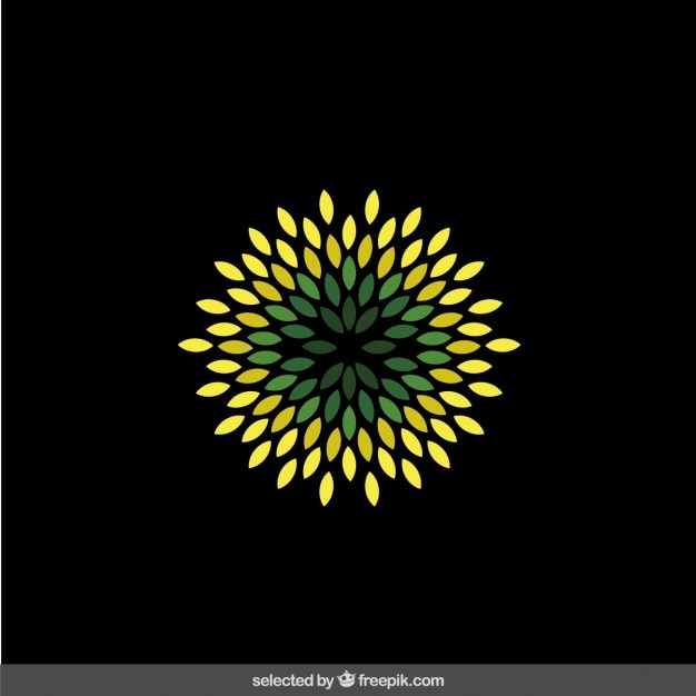 Free vector abstract green flower logo