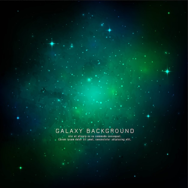Abstract green galaxy space background