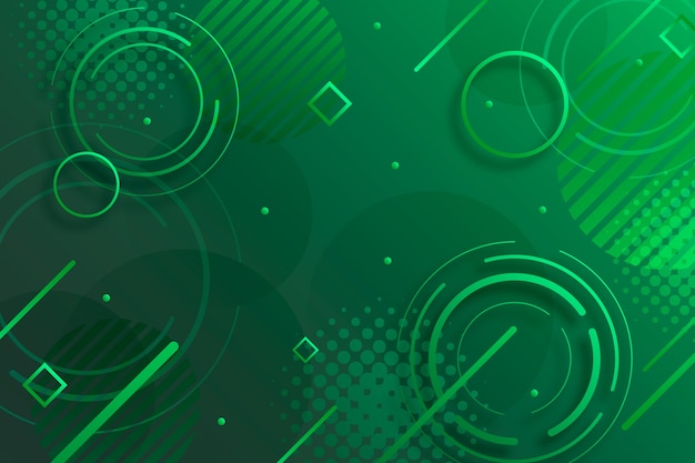 Free vector abstract green geometric background