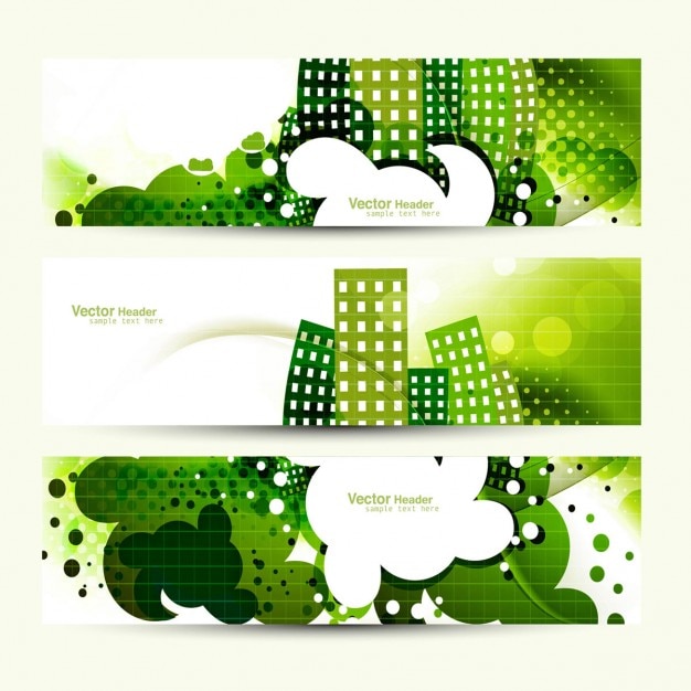 Free vector abstract green header