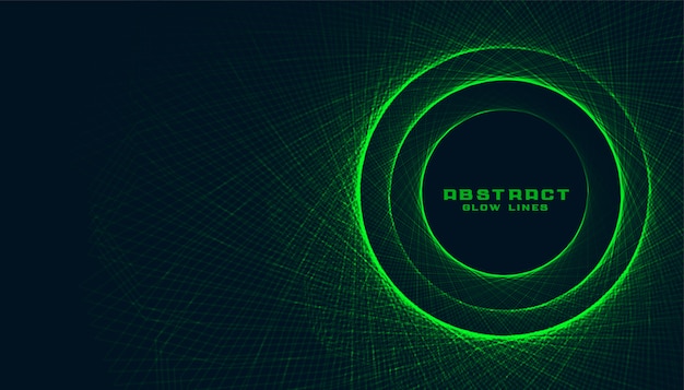 Free vector abstract green lines making a circular frame background