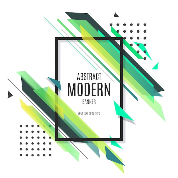 Abstract green modern banner