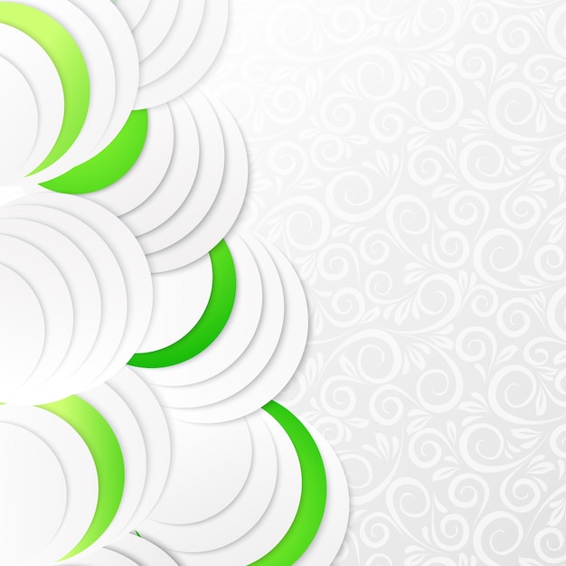 Free vector abstract green paper circles