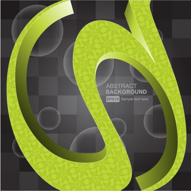 Free Vector abstract green shape on a background with squares