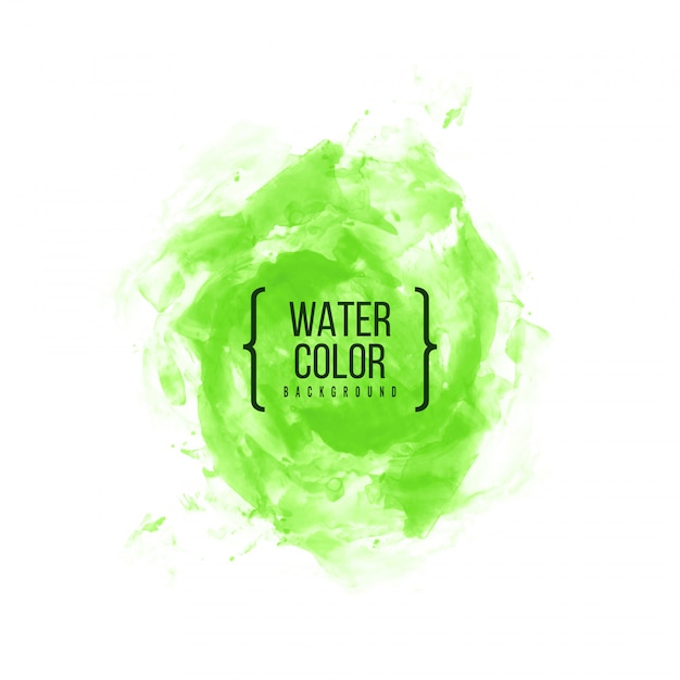 Бесплатное векторное изображение Абстрактный зеленый акварельный фон