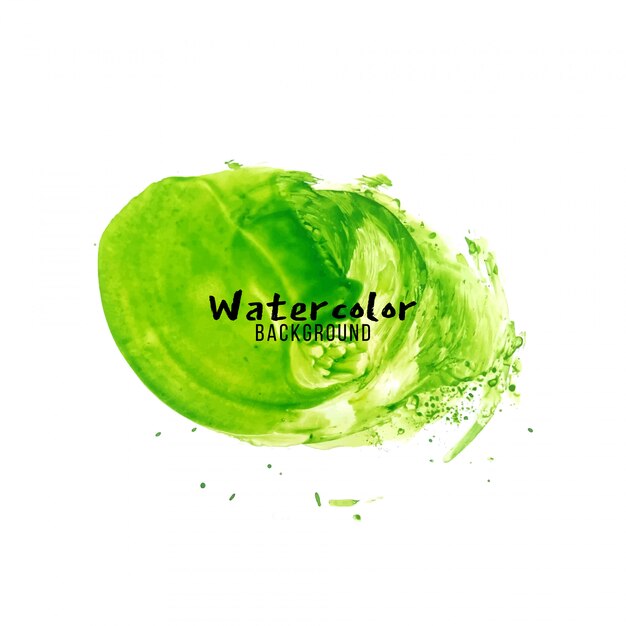 Abstract green watercolor design background