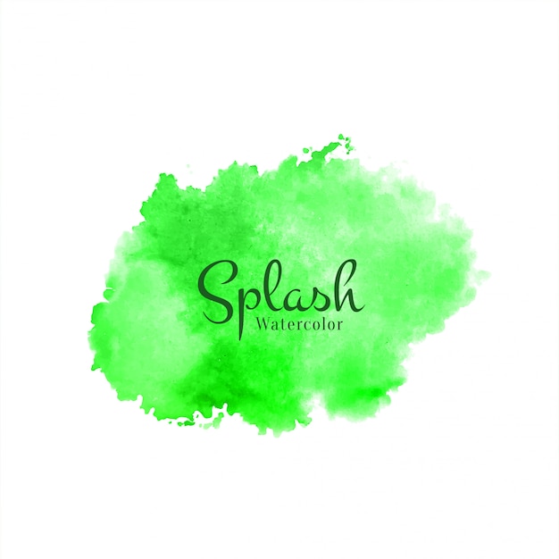 Abstract green watercolor splash background