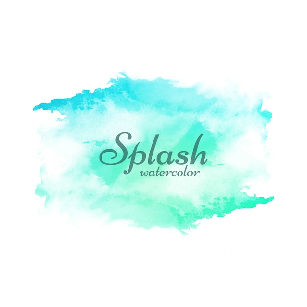 Free vector abstract green watercolor splash design