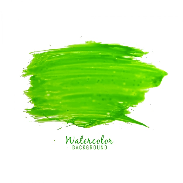 Abstract green watercolor stain design background