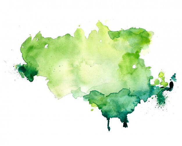 Абстрактный зеленый акварель пятно текстуру фона