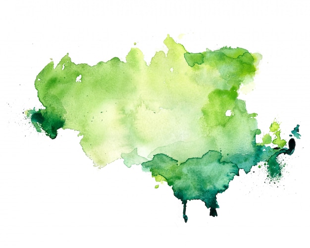 Abstract green watercolor stain texture background