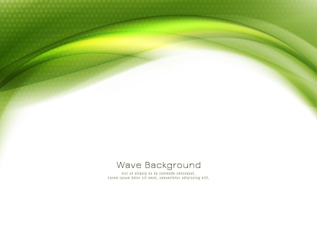 Abstract green wave background 